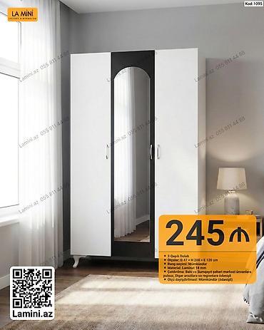 Mebel: 3 qapılı geyim dolabı - Model kodu: 1095 - Ölçülər: dərinlik 47 sm × — 1
