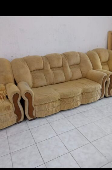 продажа дивана бу: Б/у, Раскладной диван, 2 кресла, С подъемным механизмом, Раскладной