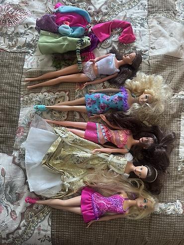 idman eşyaları: Barbie original kuklalar və geyim dəsti - 6 ədəd müxtəlif Barbi — 1
