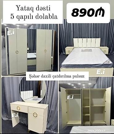dairevi stol: İkinəfərlik çarpayı, Dolab, Yeni — 1