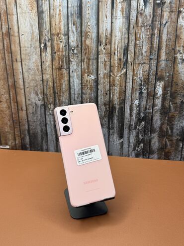 купить компьютер стол: Samsung Galaxy S21 5G, Колдонулган, 256 ГБ, түсү - Кызгылт, Бөлүп төлөө менен, 1 SIM, 2 SIM