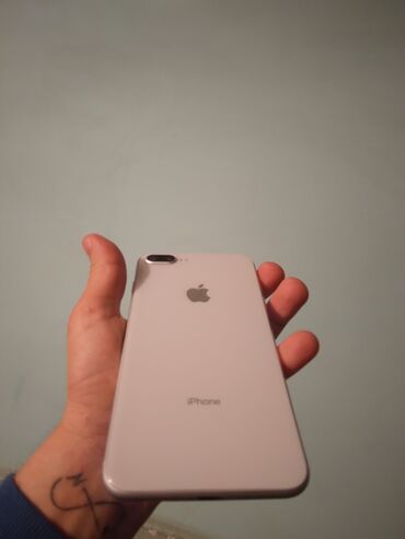 Apple iPhone: IPhone 8 Plus, 64 GB, White Titanium, Barmaq izi, Simsiz şarj, Face ID