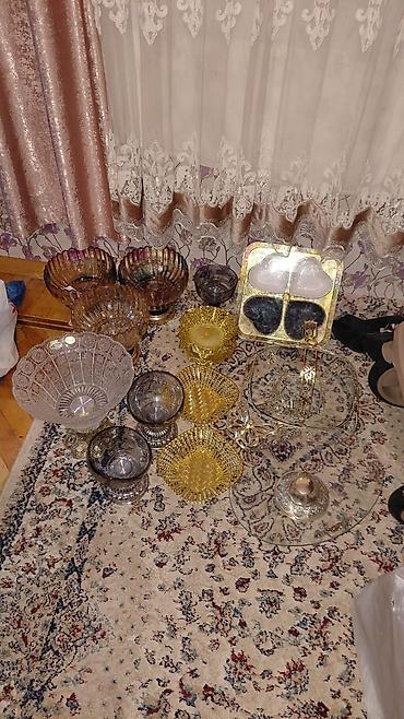 Qab-qacaq dəsti – şüşə/kristal dekorativ kasalar və meyvəqabları -