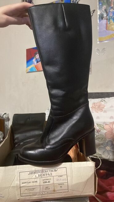 турецкие зимние сапоги: Өтүктөр, 37, Жаңы, түсү - Кара, Өзү алып кетүү
