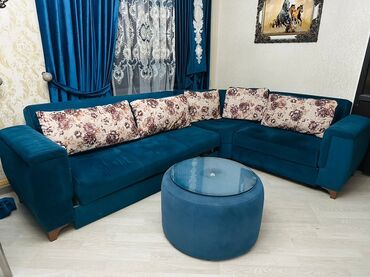 Ev üçün digər mebel: Künc divan, Açılmayan, Bazasız, Vеlur parça, Çatdırılma yoxdur