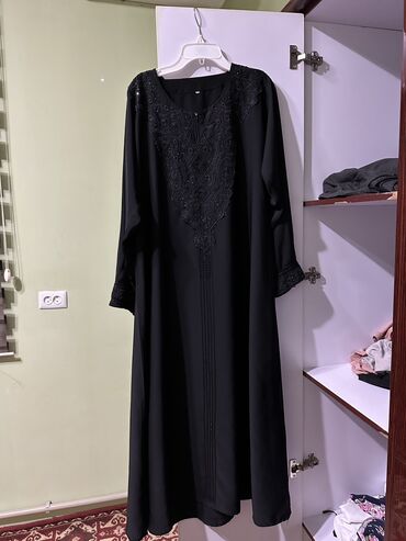 ретро платье: Вечернее платье, Длинная модель, Креп, С рукавами, L (EU 40), XL (EU 42)