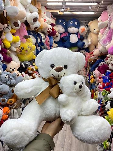 Подарки и сувениры: Мягкие игрушки плюшевые — ассортимент - Большой бежевый медведь с — 5