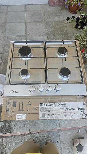pixel 6 256: Встраиваемая газовая варочная панель Midea, 4 конфорки. Основные — 3
