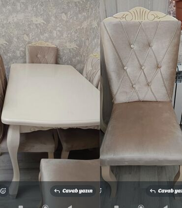 старые стулья: Masa dəsti 6 stulla açılmır. 250₼. Ünvan Əmircan. MehiⓂ️. Vatcapda