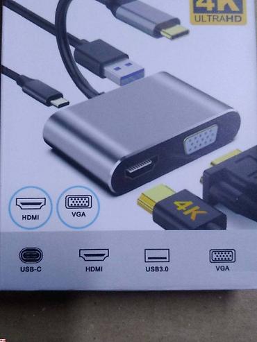 Другие комплектующие: Type-C USB-C Адаптер VGA, совместимый с USB C на 4K HDMI, Тип C, хаб — 8