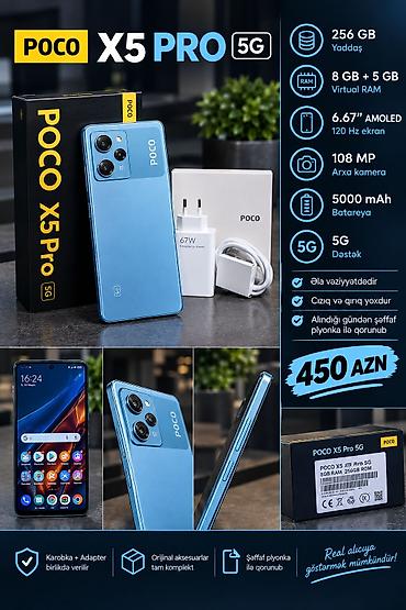 gt 20 pro qiymeti: Poco X5 Pro 5G, 256 GB, rəng - Mavi — 1