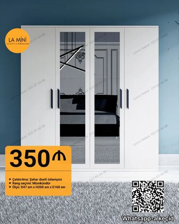 hamam eşyaları: Yeni, Açılan, 4 qapılı Düz dolab, Qarderob, paltar dolabı, Azərbaycan