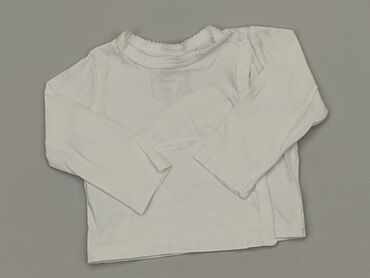 biała bluzka z kolnierzykiem dla dziewczynki: Bluzka, Pepco, 0-3 m, stan - Bardzo dobry