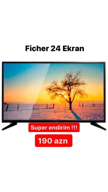 televızorlar: Yeni Televizor TCL Led 24" HD (1366x768), Ünvandan götürmə, Ödənişli çatdırılma, Rayonlara çatdırılma