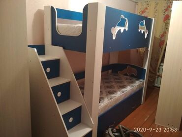 детская кровать двухместный: Балдар үчүн эки ярустуу, ЛДСП