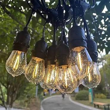 лампы led: Гирлянда уличная с лампами-ретро (калёный теплый свет) - Тип: уличная — 2