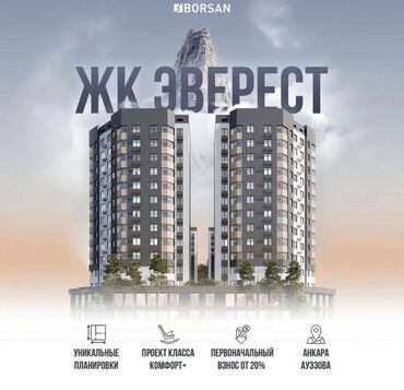 срочно продаётся 1 комнатная квартира в районе ошского рынка по улице молодая гвардия токтогула: 3 комнаты, 86 м², Элитка, 11 этаж, ПСО (под самоотделку)