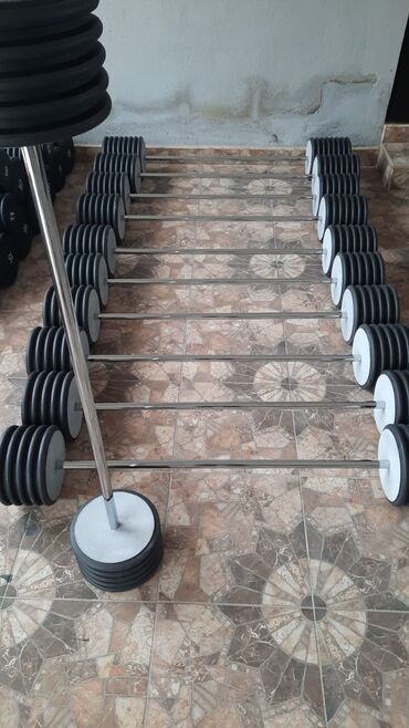 Ştanqlar və ştanq diskləri: Ştanq, Çəki: 10 kq, Yeni — 12