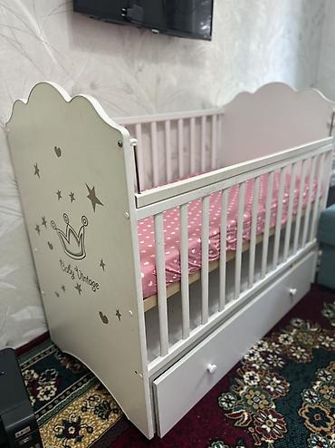 детский вигвам: Детская кроватка-колыбель Baby Vintage, белая - Материал: массив/МДФ — 1