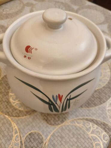 su cəni 2 ton: Qazan, rəng - Ağ, Keramika, 2,5 bucket volume l