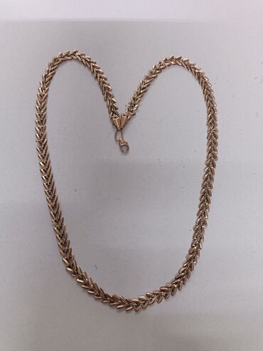 цепочка змейка золото: Золотая цепь «Колосок» (ожерелье) - Тип плетения: «колос»/«ёлочка» с