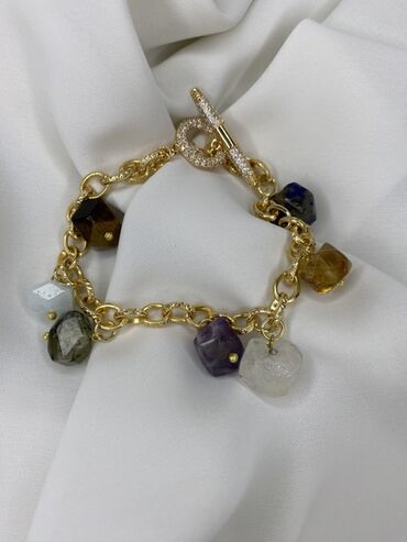 Bijuteriya dəstləri: Qadın bijuteriyası – təbii daşlı qolbaqlar və boyunbağılar seti - — 1