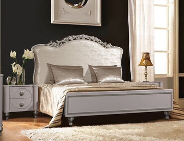 Спальные гарнитуры: Спальный гарнитур, Двуспальная кровать, цвет - Серый — 2