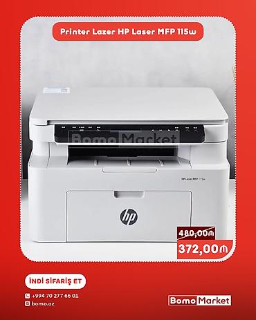 Ofis avadanlığı: HP Laser MFP 115w çoxfunksiyalı lazer printer - Çap, skan və surət — 1
