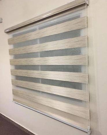 ofis perdeleri: Zebra stor pərdə – interyerə modern görünüş və rahat işıq idarəsi — 2