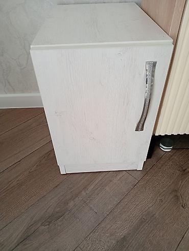Digər dolablar: Ağ rəngli kompakt dolab - Material: laminat/LDSP, ağ-ağac teksturalı — 2
