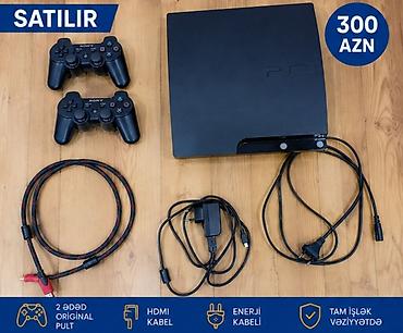 ps3 diskləri: PS3 Slim oyun konsolu satılır. Komplekt: - PS3 Slim konsol - 2 ədəd — 1