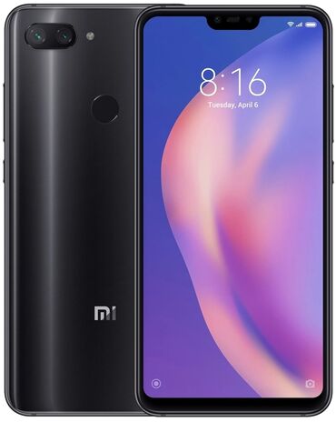 ми 8 т: Xiaomi, Mi 8 Lite, Б/у, 64 ГБ, цвет - Черный, 1 SIM, eSIM, 2 SIM