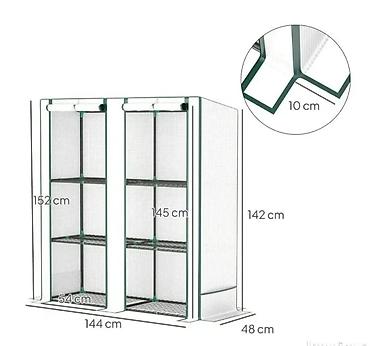 kavez za sušenje mesa: MINI PLASTEIK NOVO Linder Exclusiv mini plastenik MC4309 – 180 × 142 — 2