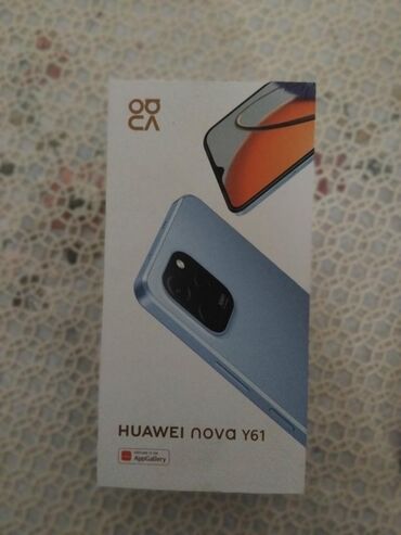 baki telefon nomreleri: Huawei Nova Y61, 64 GB, rəng - Mavi, Kredit, Barmaq izi, Face ID