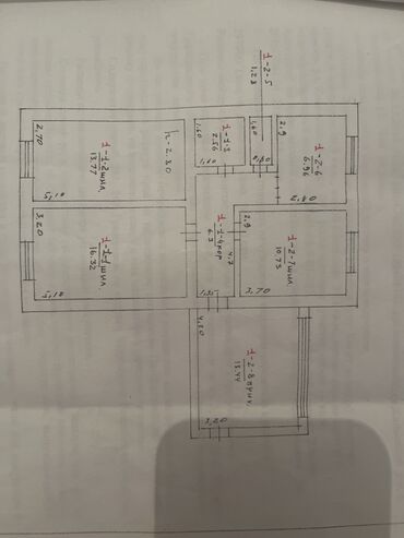 аренда квартира керек: 3 бөлмө, 94 кв. м, Жеке план, 1 кабат, Эски ремонт