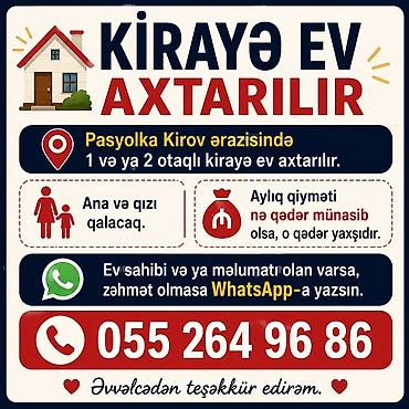 gence pasyolka: Xidmət: Kirayə ev axtarışı - Ərazi: Pasyolka Kirov - Tələbat: 1 və ya — 1
