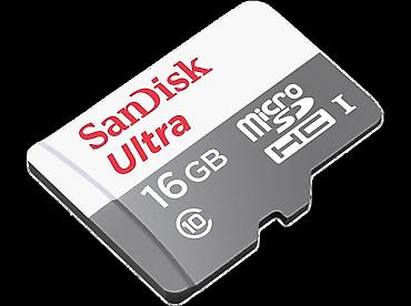 yaddas kart: Sandisk 16GB MicroSD 48MB/s Class 10 Yaddaş Kartı — Raspberry Pi üçün — 1