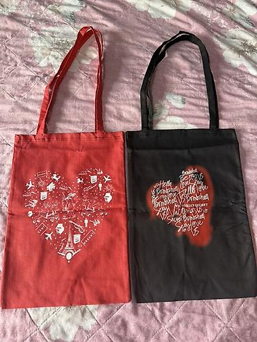 Çantalar: Məhsul: Parça tote çantalar (2 ədəd) - Material: Yüngül və davamlı — 1