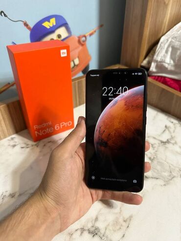 telefon xiaomi: Xiaomi Redmi Note 6 Pro, 64 GB, rəng - Qara, 
 Sensor, Barmaq izi, İki sim kartlı