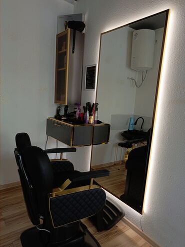 Ticarət printerləri və skanerləri: Barber salon üçün tam təchizatlı iş yeri - Modern dizaynlı, LED