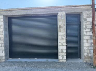 Həyət darvazaları: Dəmir Həyət darvazası, Jalüz, Avtomatik, Qapı ilə, rəng - Boz — 7