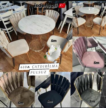 писменный стол: Mətbəx üçün, Yeni, Yumru masa, 4 stul