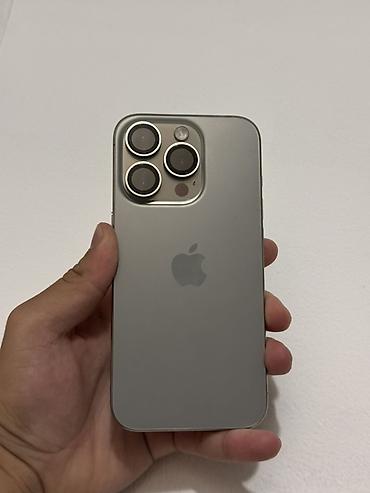 apple iphone 13 pro: IPhone 15 Pro, Б/у, 256 ГБ, Natural Titanium, Защитное стекло, Чехол, 94 % — 1
