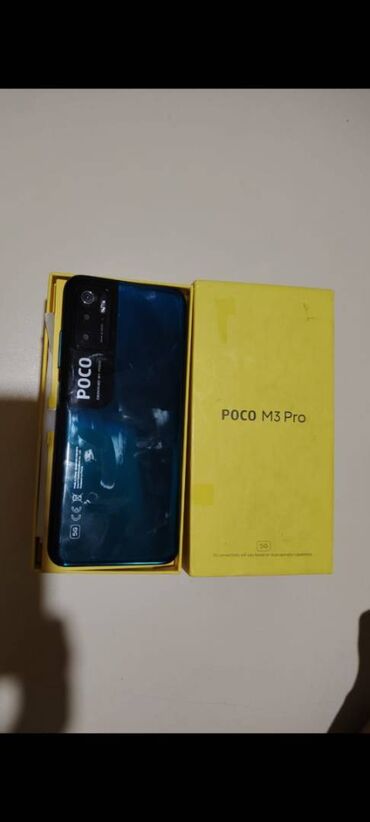 telefon təzə: Poco M3 Pro 5G, 128 GB, rəng - Mavi, Barmaq izi, Sənədlərlə