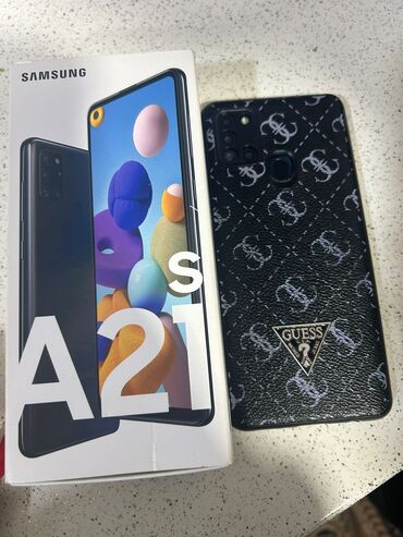 samsung galaxy note 11 plus: Samsung Galaxy A21S, 16 GB, rəng - Göy, Barmaq izi, İki sim kartlı, Düyməli