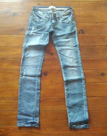 spavacice svilene: Jeans, Low rise, Straight