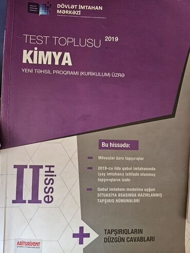 kimya test toplusu 1 ci hissə pdf: Testlər
