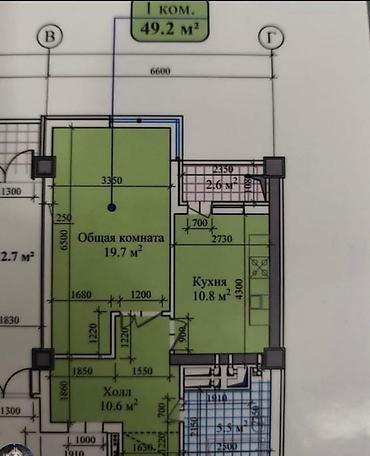 Батирлер: 1 бөлмө, 49 м², Технопарк Элитка, 8 кабат, ПСО (өз алдынча бүтүрүү) — 5