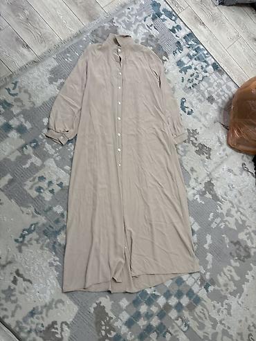 Повседневные платья: Женские длинные платья и накидка-абайя (набор) 1) Черная — 4