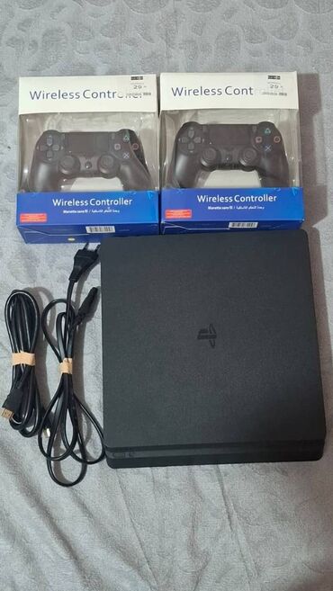 PS4 (Sony Playstation 4): Ideal ps 4 slım satılıır 1tb yaddası var ustunde sunur ve 2 pult — 8